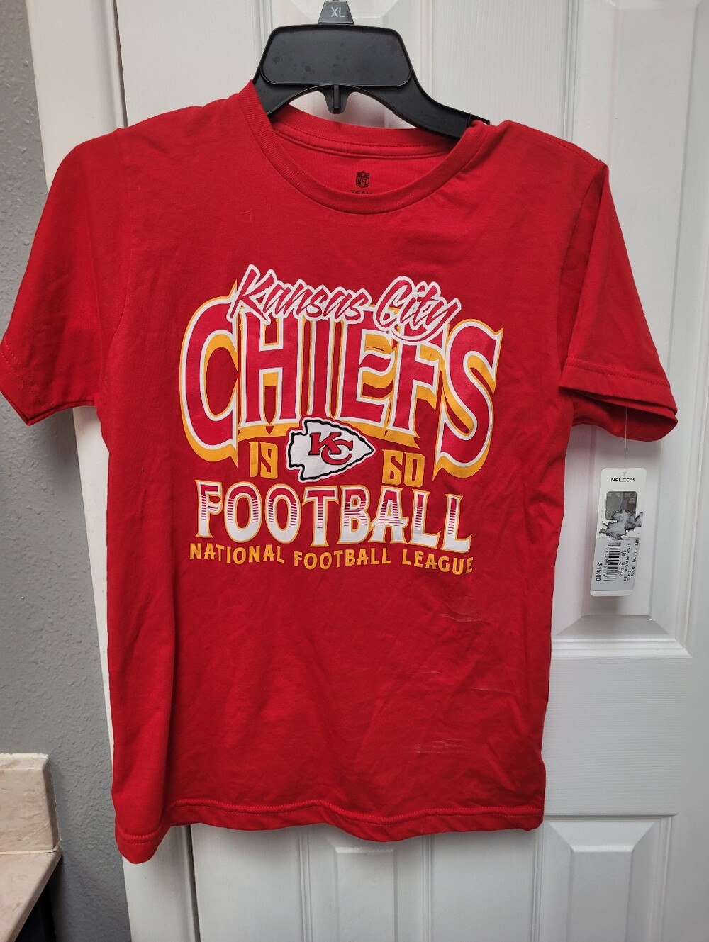 NFL Boy's Kansas City Chiefs Red/Yellow T-Shirt Sz L ( 12-14 )